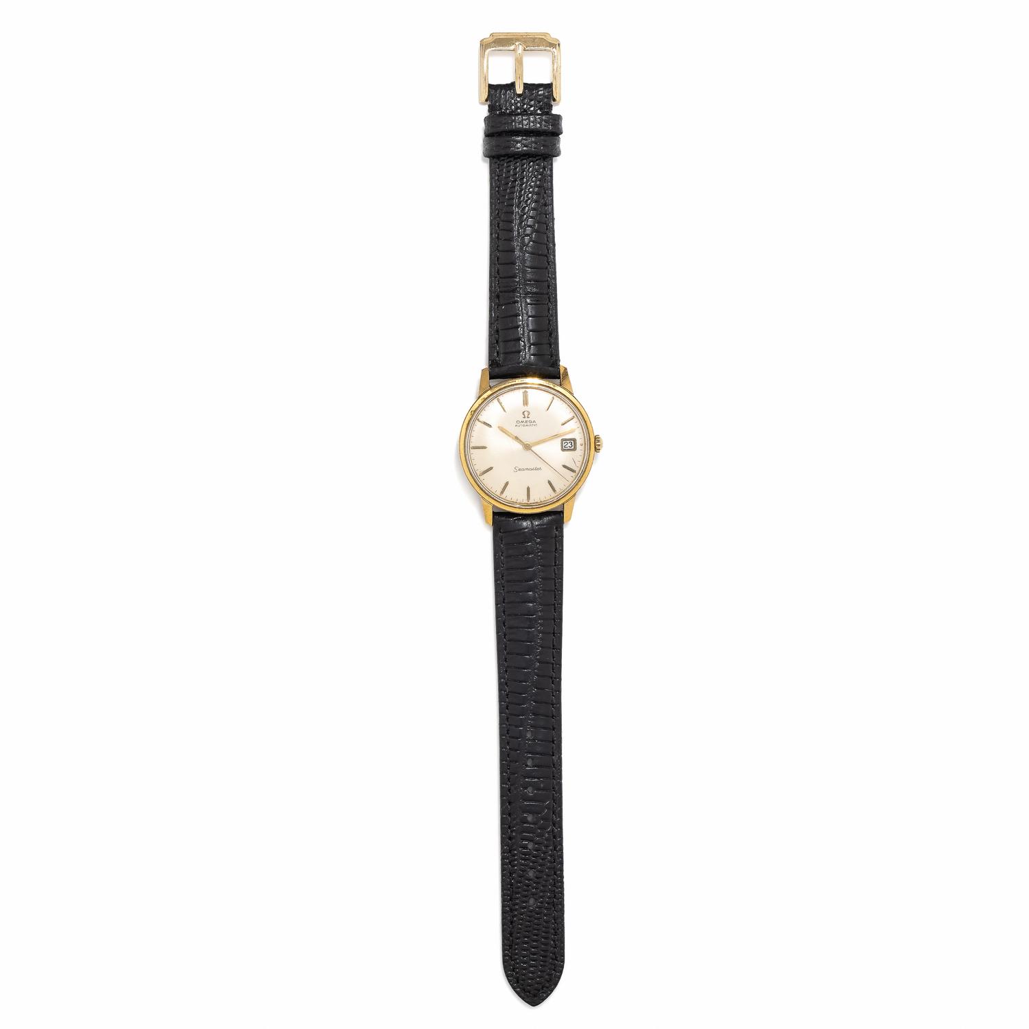 OMEGA, YELLOW GOLD AND STEEL 'SEAMASTER'