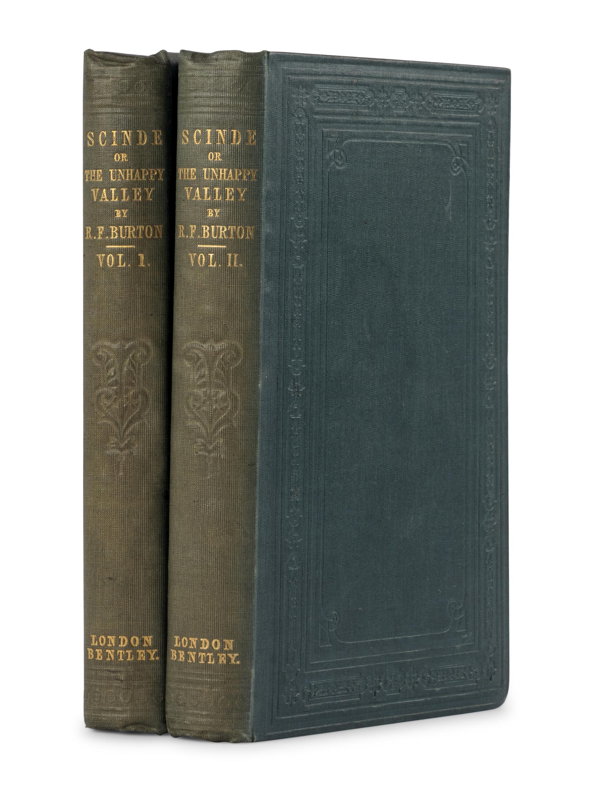 BURTON, Richard Francis, Sir (1821-1890). Scinde; Or, the Unhappy Valley . London: Richard Bentley, 1851.
