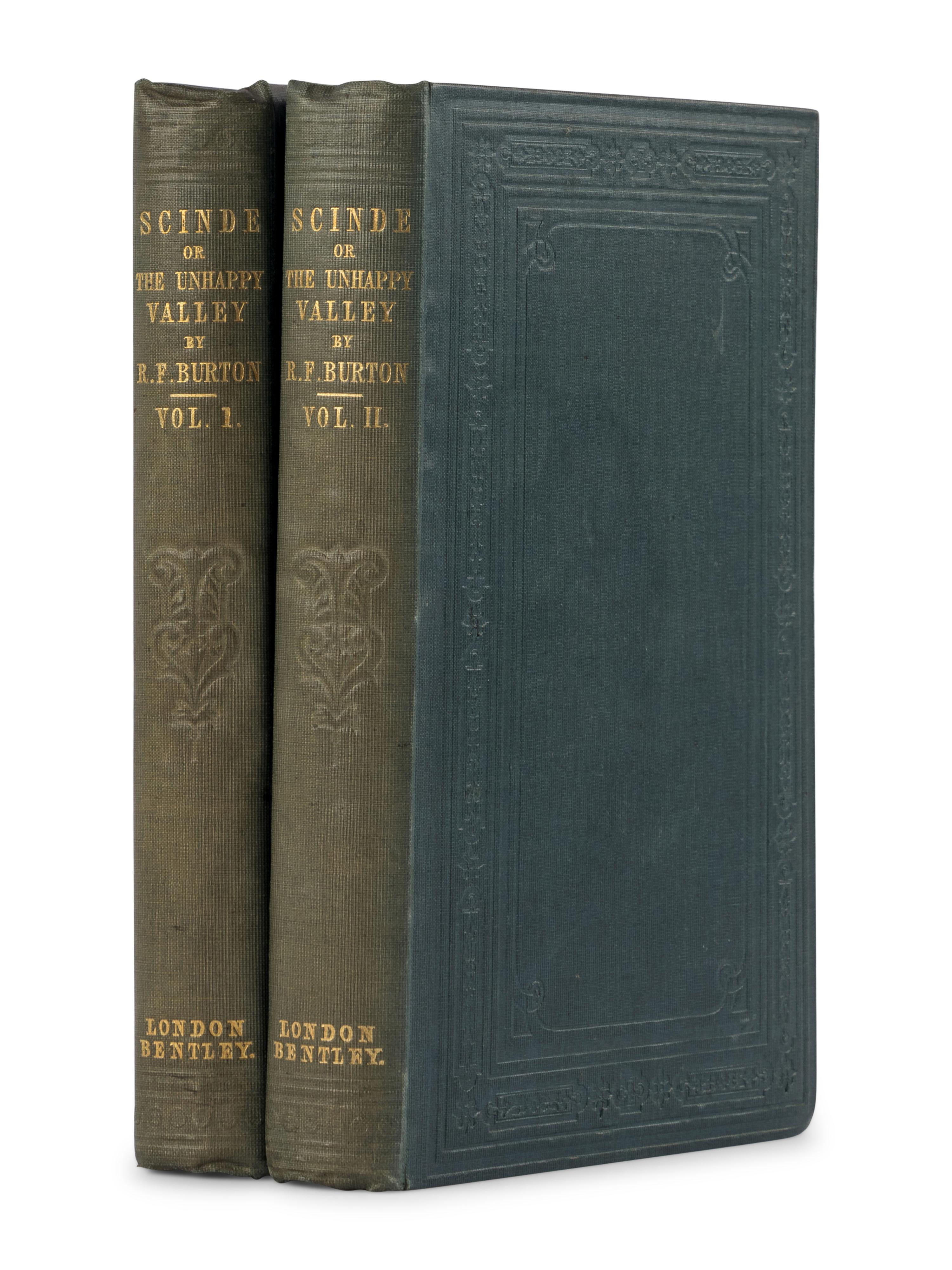 BURTON, Richard Francis, Sir (1821-1890). Scinde; Or, the Unhappy Valley . London: Richard Bentley, 1851.