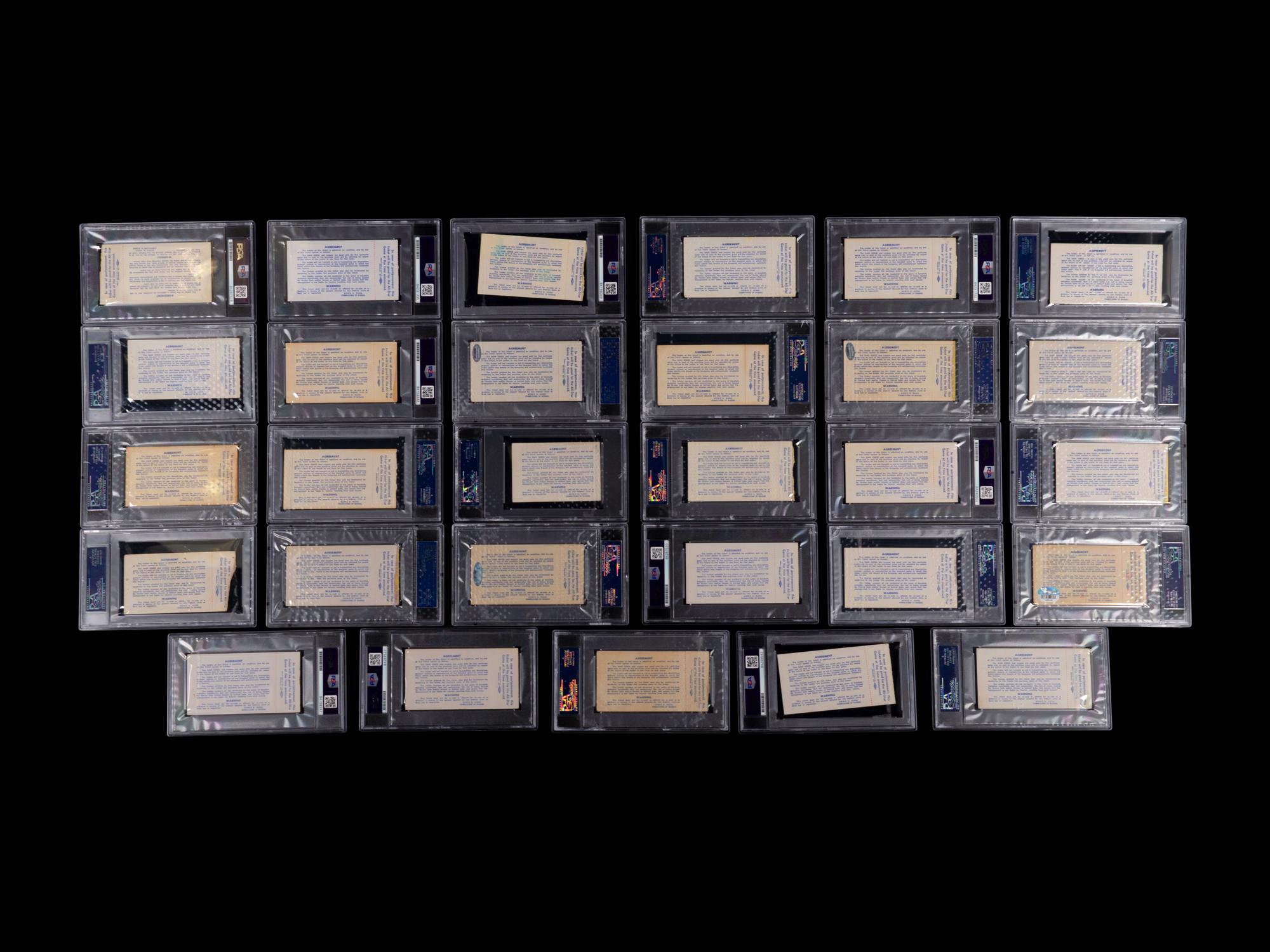 An Exceptional Collection of 29 1971 Major League Baseball All-Star Game Signed Autograph Tickets (PSA Authentic Encapsulated),