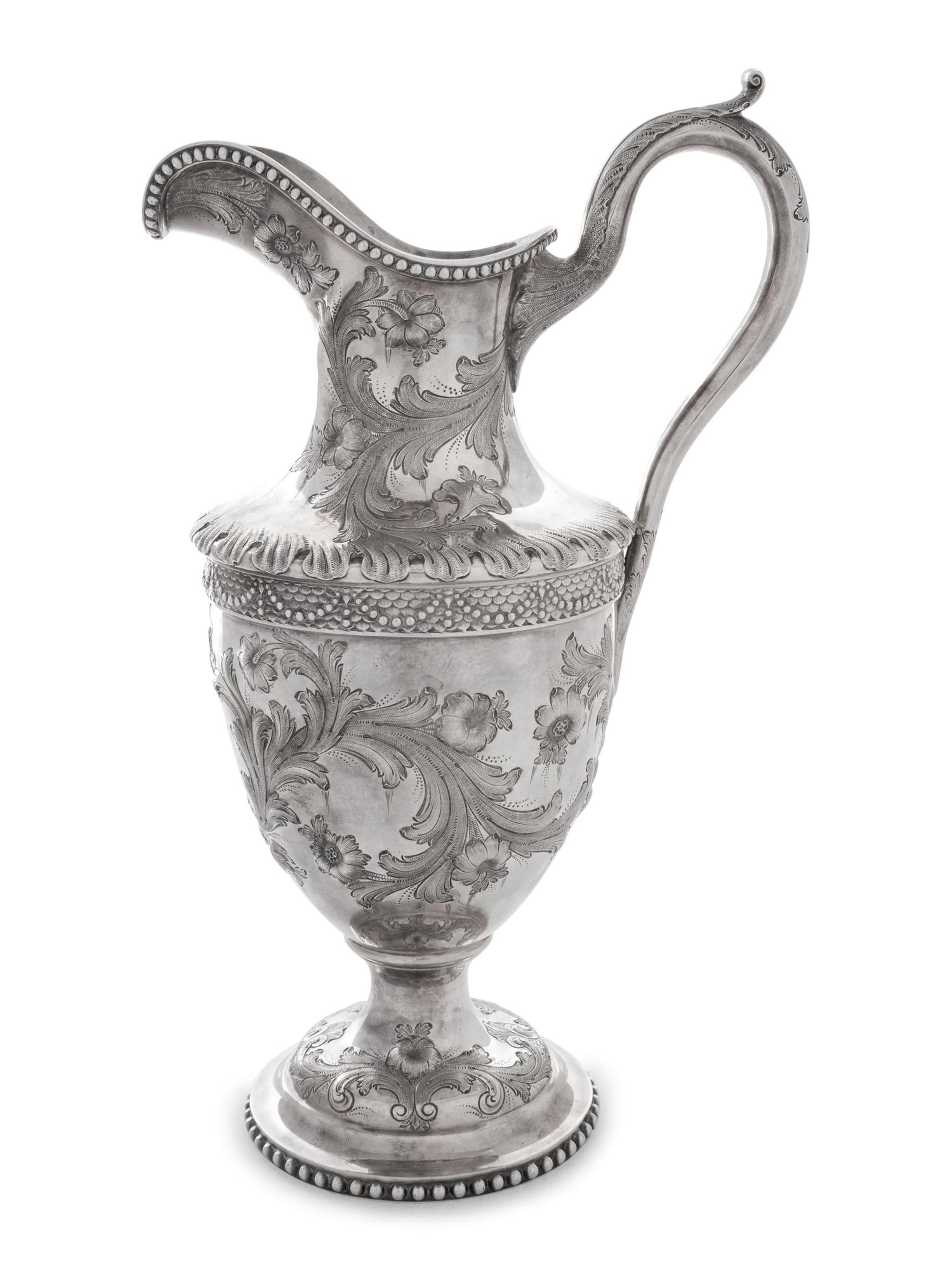 An American Silver Claret Jug