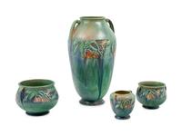 Four Roseville Pottery Vessels