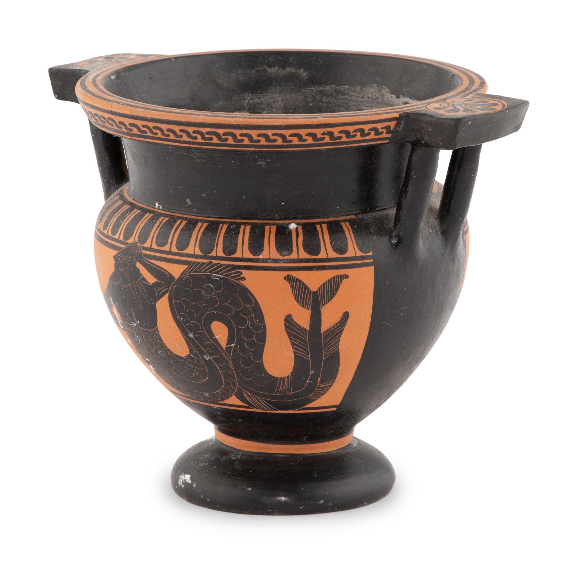 A Greek Style Black-Figured Column-Krater