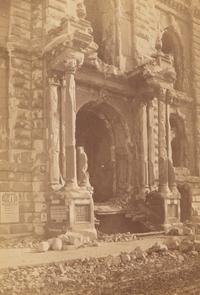 [Chicago Fire]. A group of 7 albumen prints taken before and after the 1871 Chicago Fire, comprising: