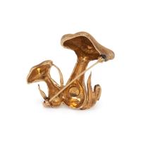 YELLOW GOLD MUSHROOM BROOCH