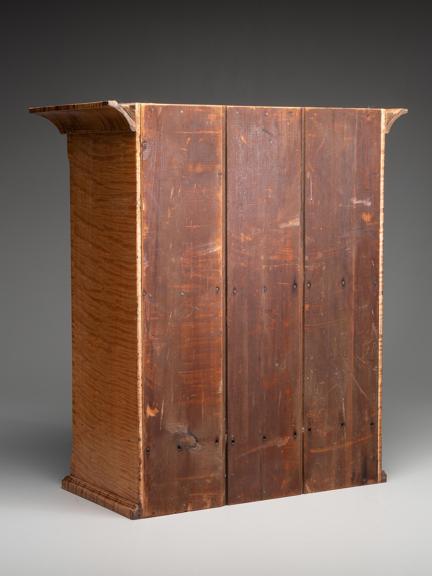 A Federal Tiger Maple Wall Cupboard