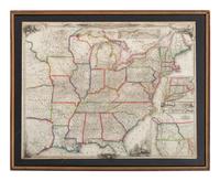 [MAPS]. SMITH, J. Calvin. A New Map for Travelers Through the United States Showing the Railroads, Canals, & Stage Roads. New York: J. Calvin Smith, 1846.