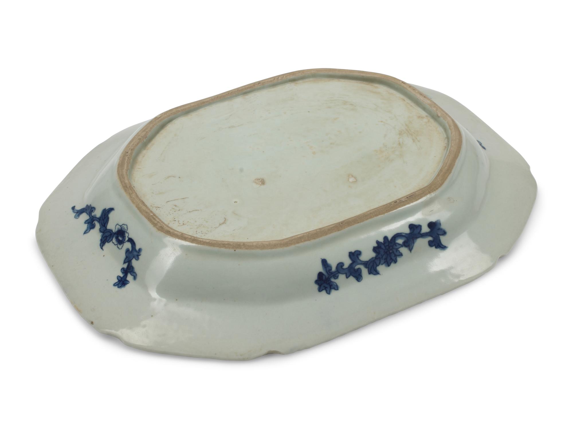 A Set of Four Chinese Export Blue and White Porcelain Tureens and Platters