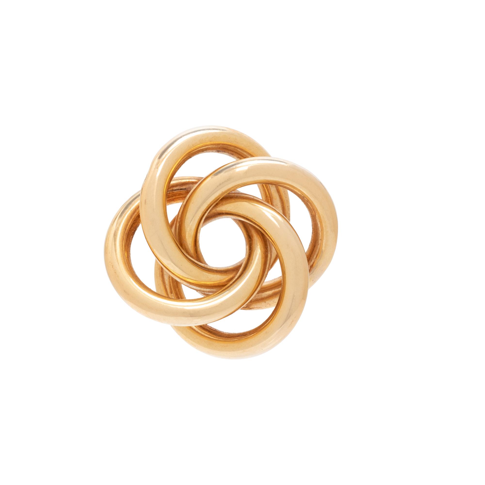 TIFFANY & CO., YELLOW GOLD LOVE KNOT BROOCH