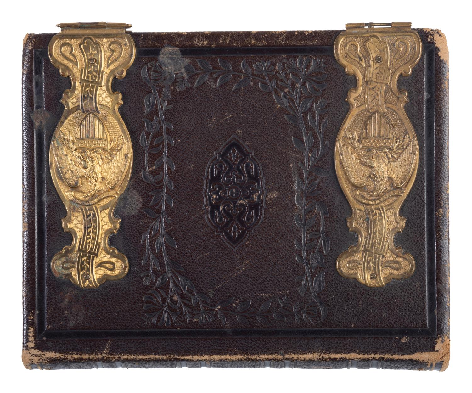 Patriotic album containing 24 engraved CDVs of Union generals. New York: Leavitt & Allen, 1862.