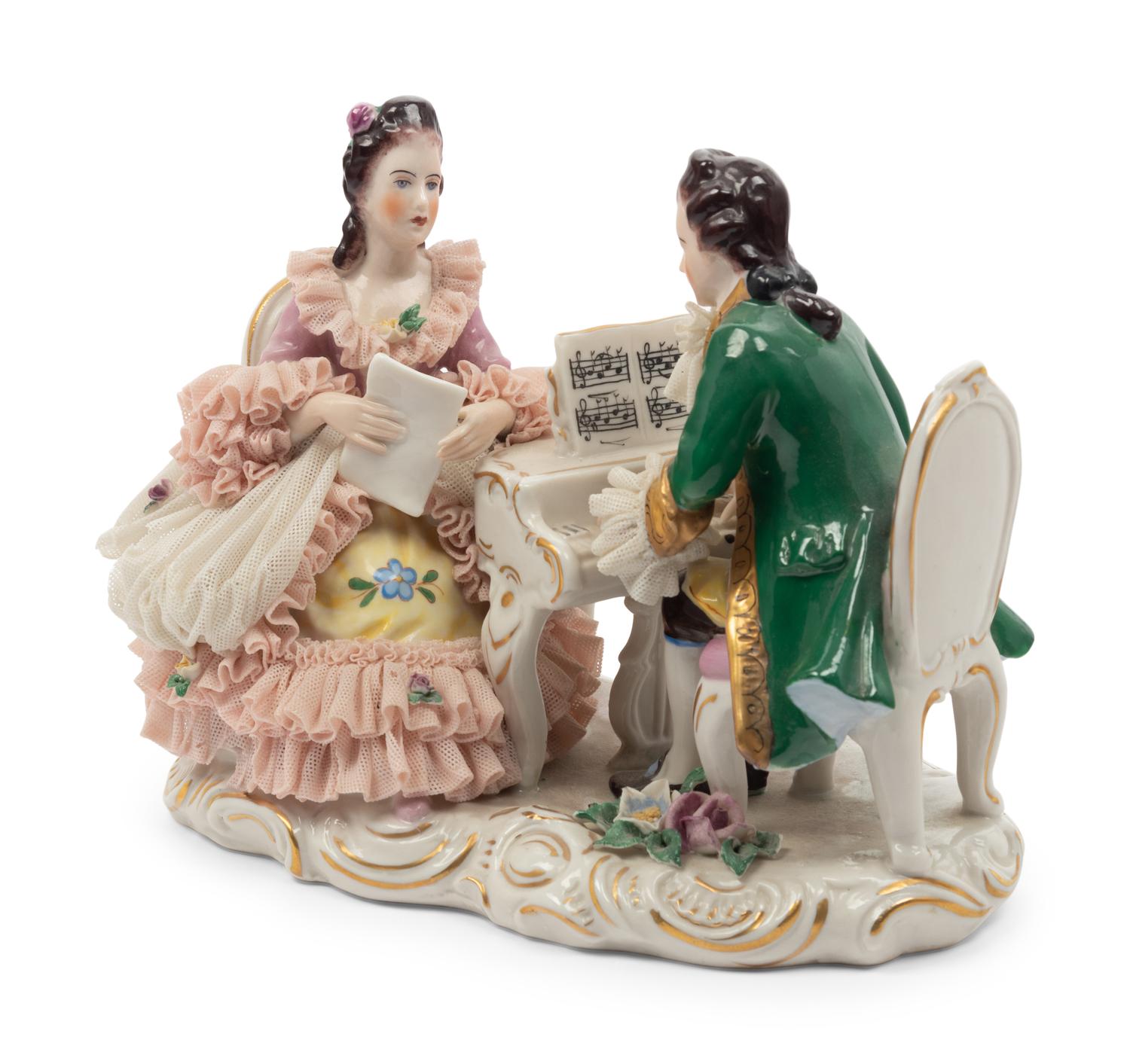 Two Meissen Porcelain Figural Groups