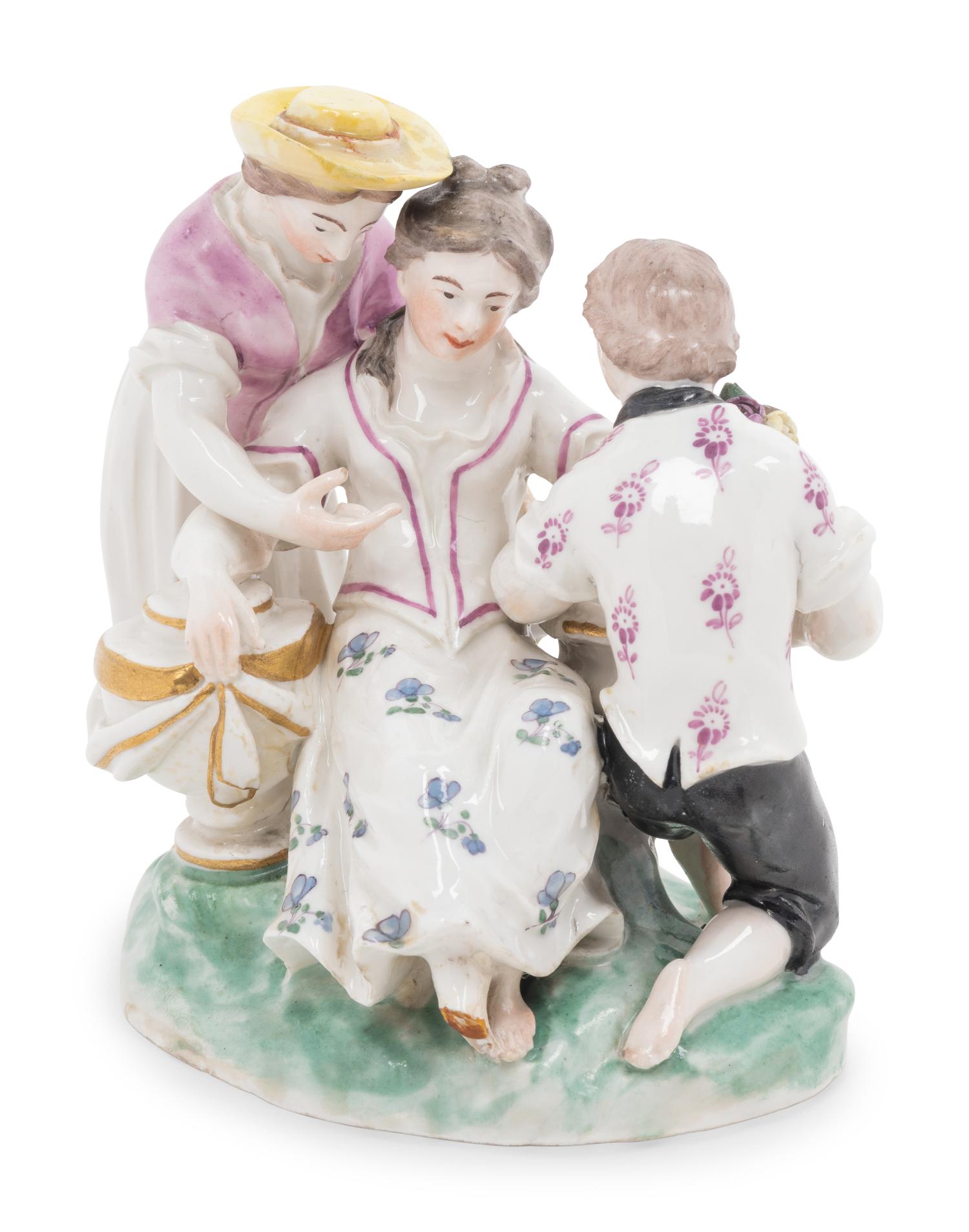 A Karl G. Lück for Frankenthal Porcelain Figural Group