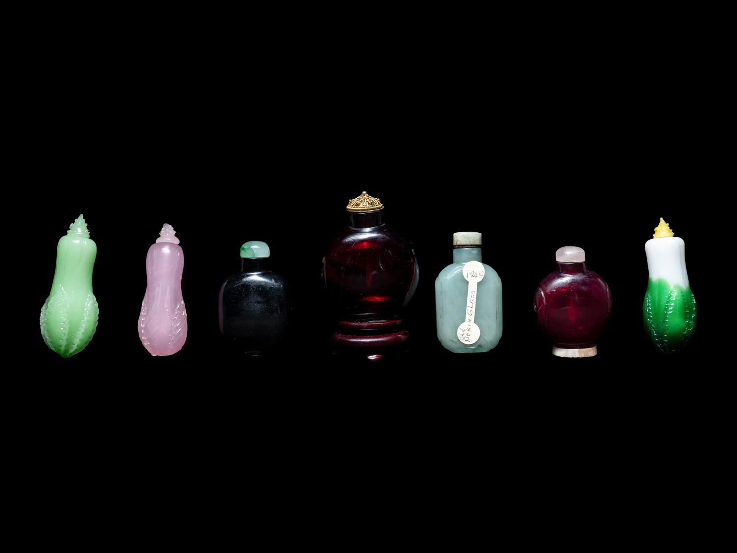Seven Chinese Glass Snuff Bottles