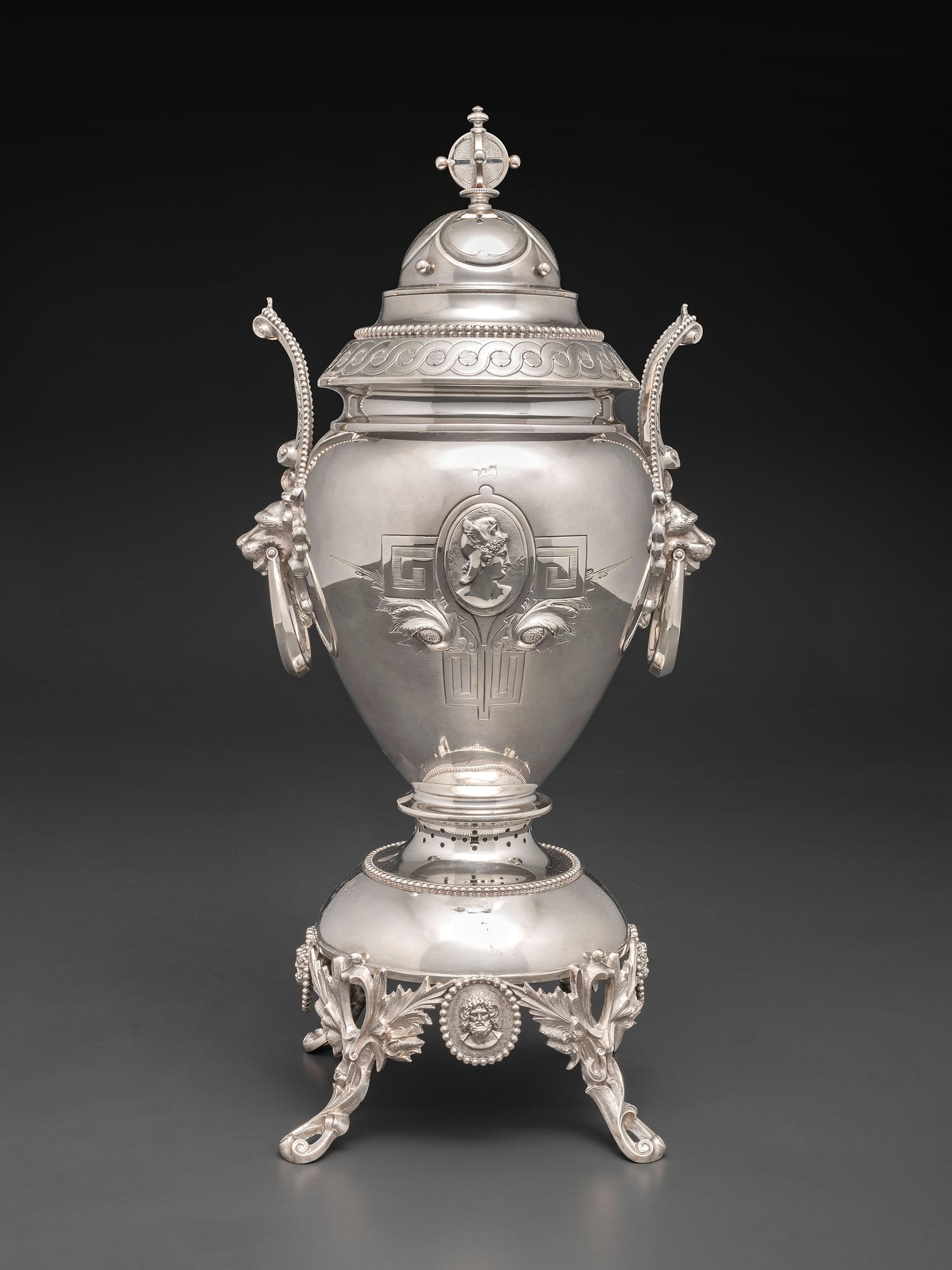 An American Silver Hot Water Urn