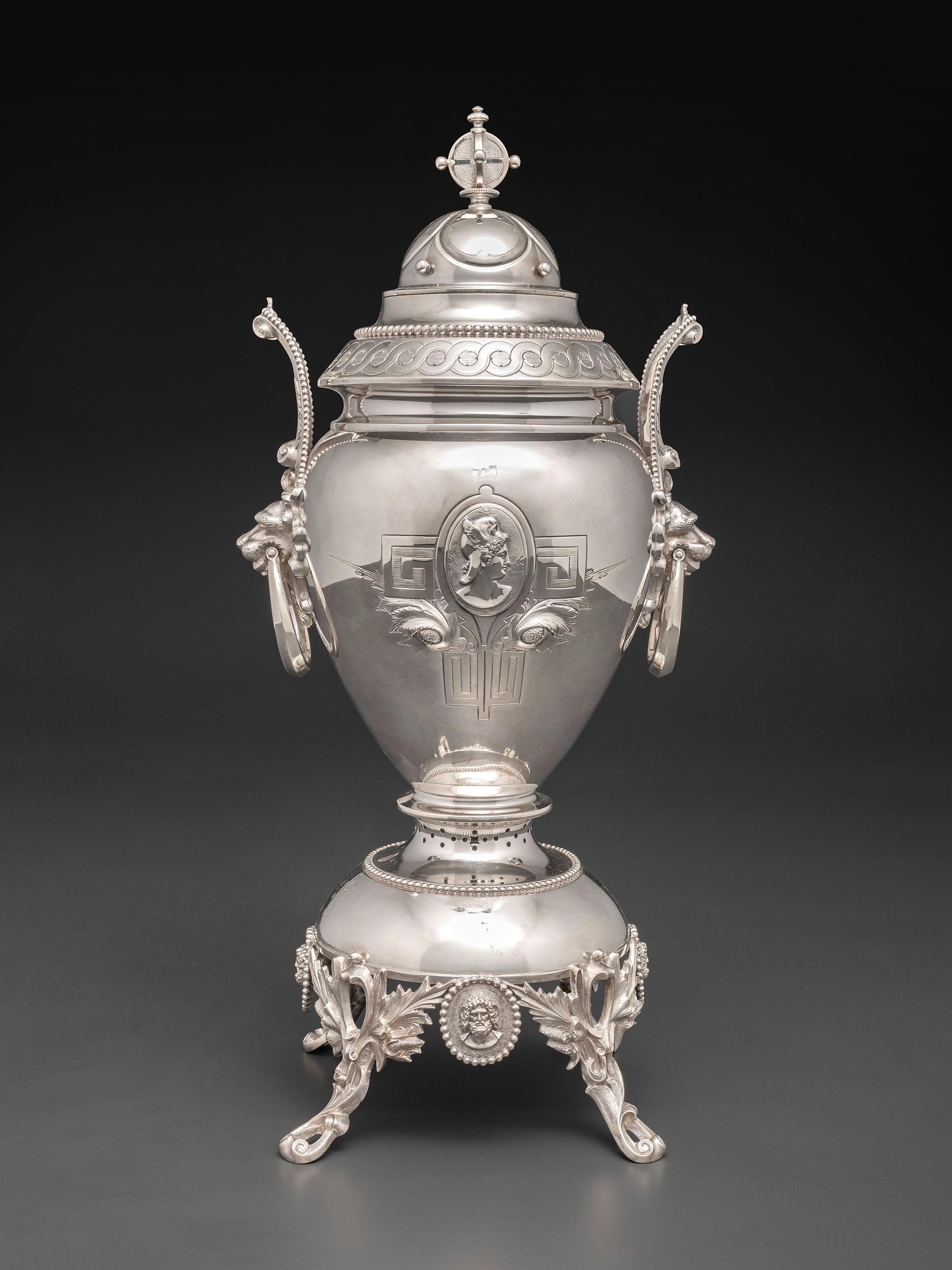 An American Silver Hot Water Urn