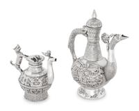 Two Silver Tea Pots