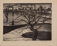 A group of four American prints (Otto Kuhler, No 7 Sp ; Armin Landeck, Excavation Site Manhattan ; Betty Waldo Parish, City Landscape; Bernard Gutmann , Fairy Tower NYC Downtown )