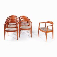 Hans Wegner "The Chair", Set of Eight, Johannes Hansen for Knoll International, Denmark, designed 1949, the present lot circa 1960s