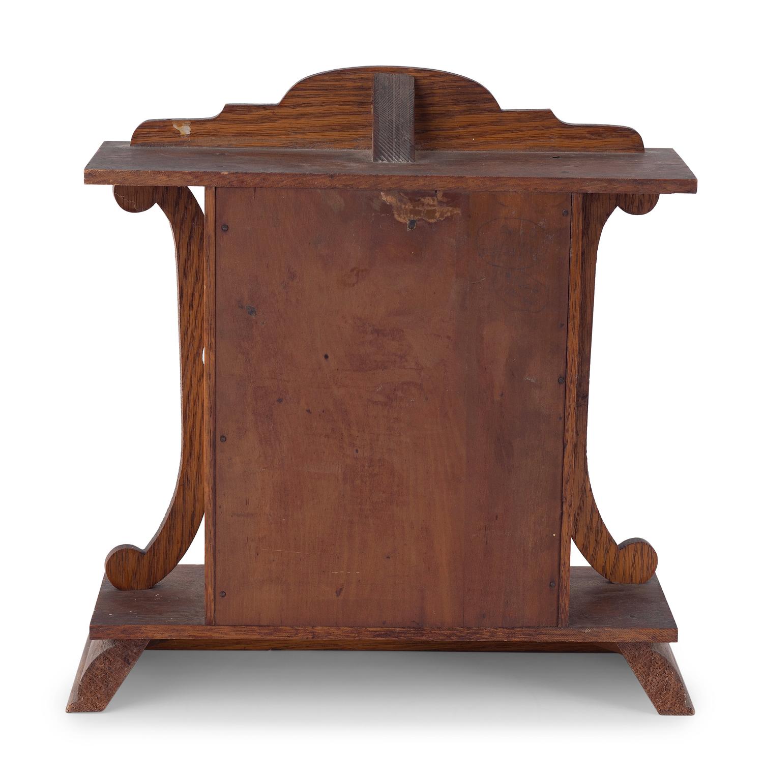 A Central Scientific Co. Scale, an Ingraham Eight-Day Movement Mantle Clock and Framed Salesmen Samples of Blue Grass Axes