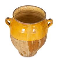 Three Partially Glazed Terra Cotta Olive Jars — 20th Century