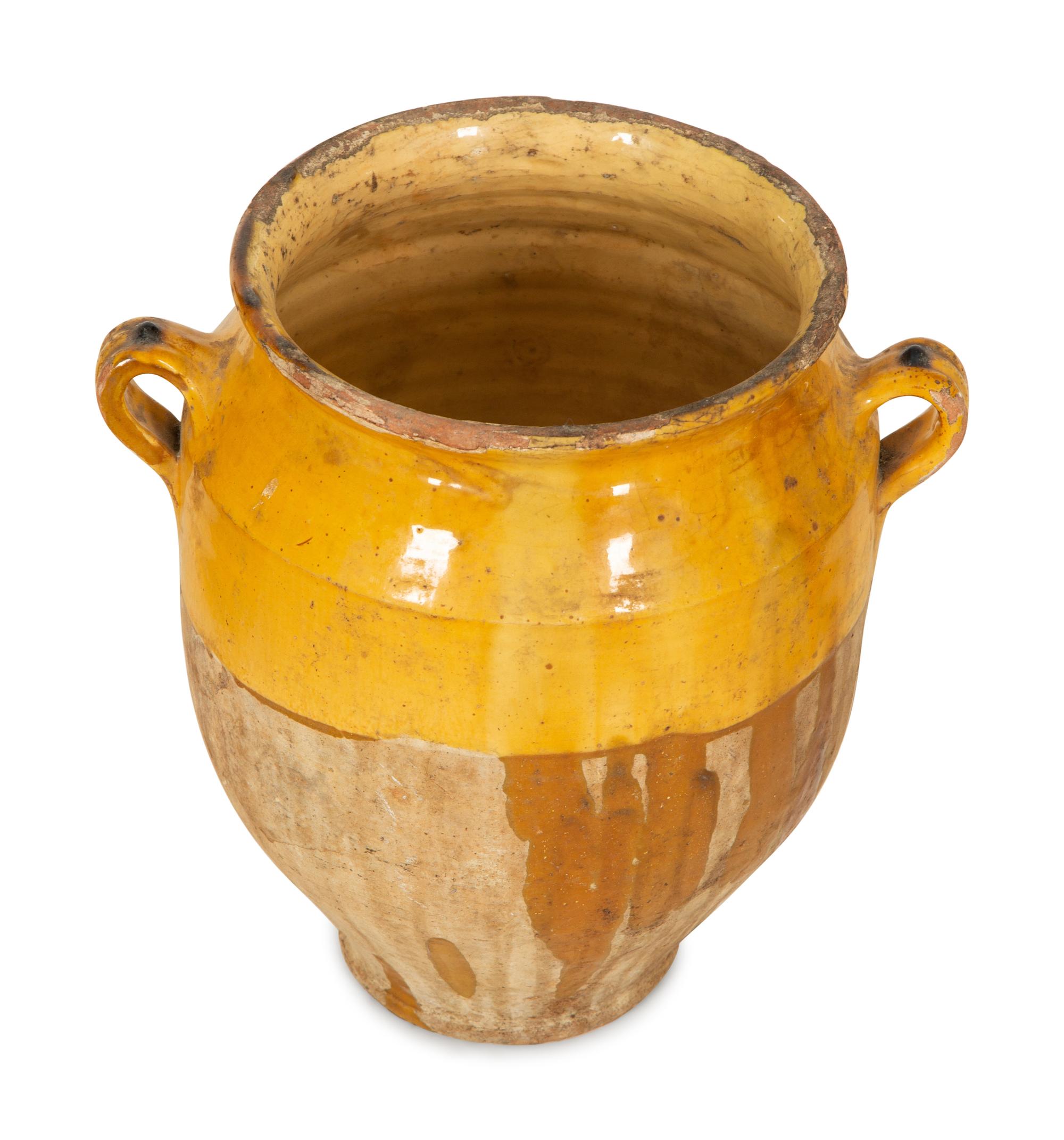 Three Partially Glazed Terra Cotta Olive Jars — 20th Century