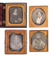 [EARLY PHOTOGRAPHY]. 33 sixth plate daguerreotypes of attractive women of varying ages.