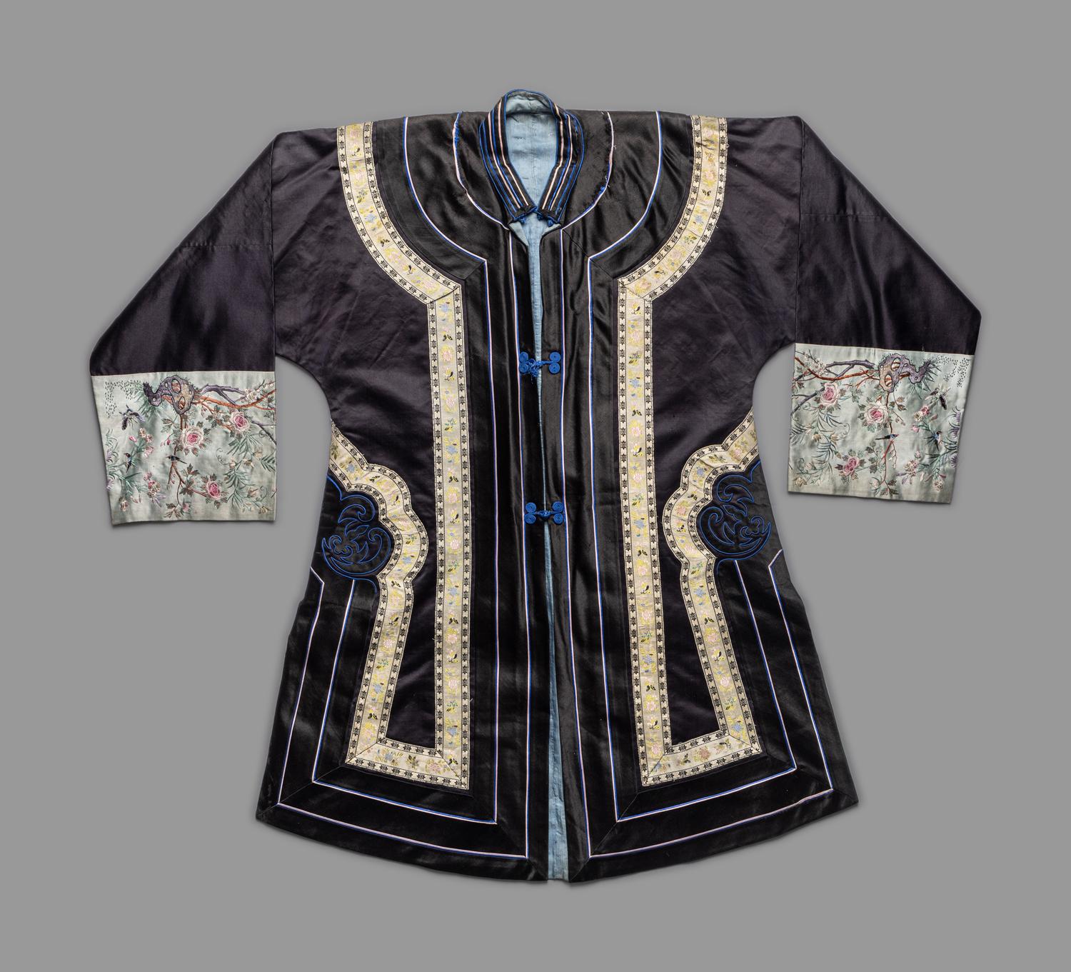 A Set of Chinese Embroidered Silk Lady's Jacket and Skirt
