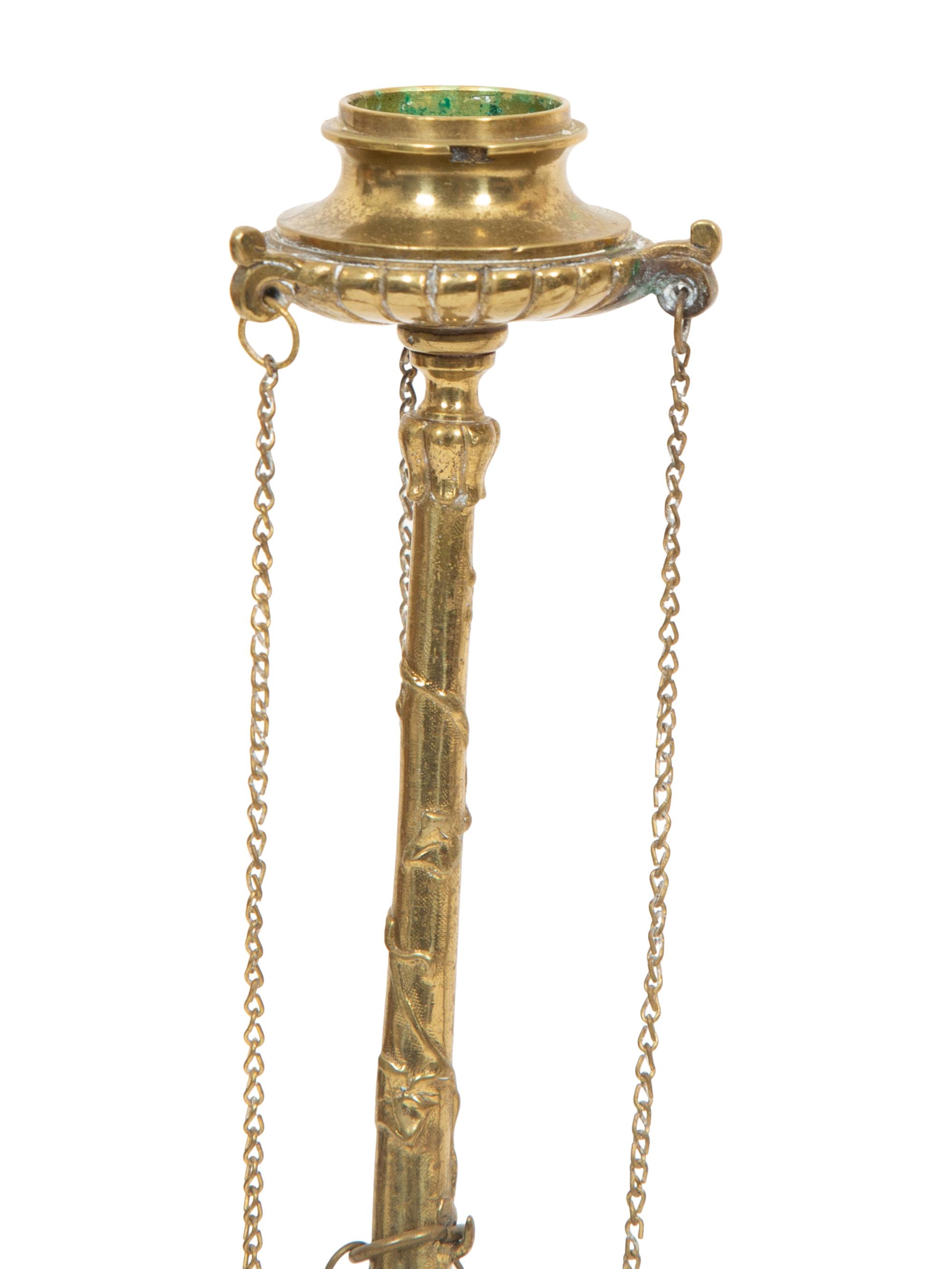 A Pair of English Brass Candlesticks