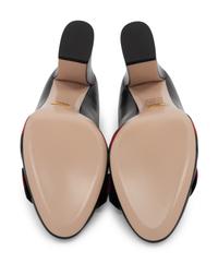 Gucci Black Leather Sylvie Bow Shoes, Unworn