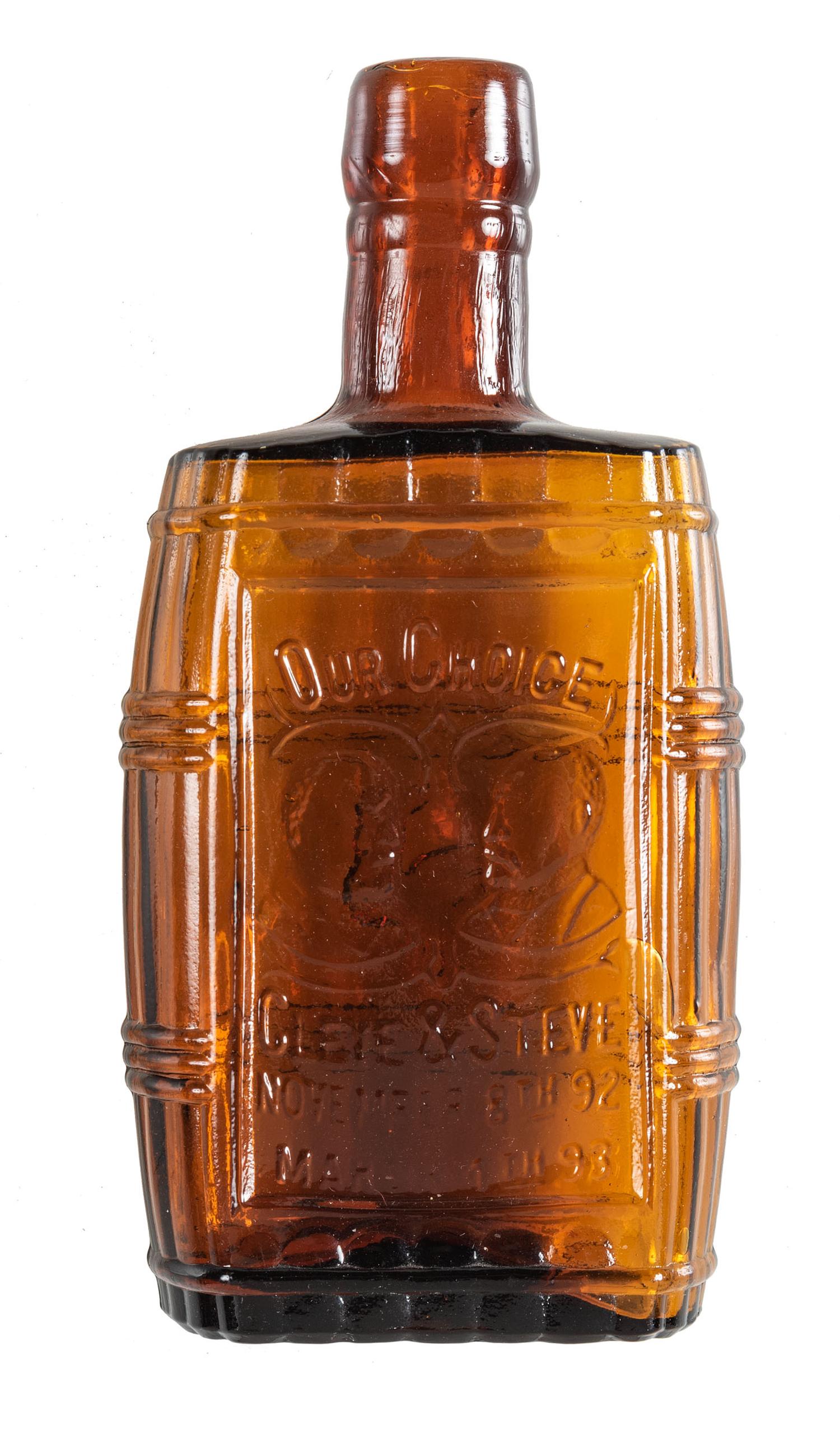 [HARRISON, Benjamin] -- [CLEVELAND, Grover]. A group of cigar boxes and early American pattern glass cups from the 1884, 1888, and 1892 presidential campaigns, comprising: