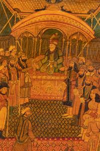 A Large Qajar Lacquer Panel
