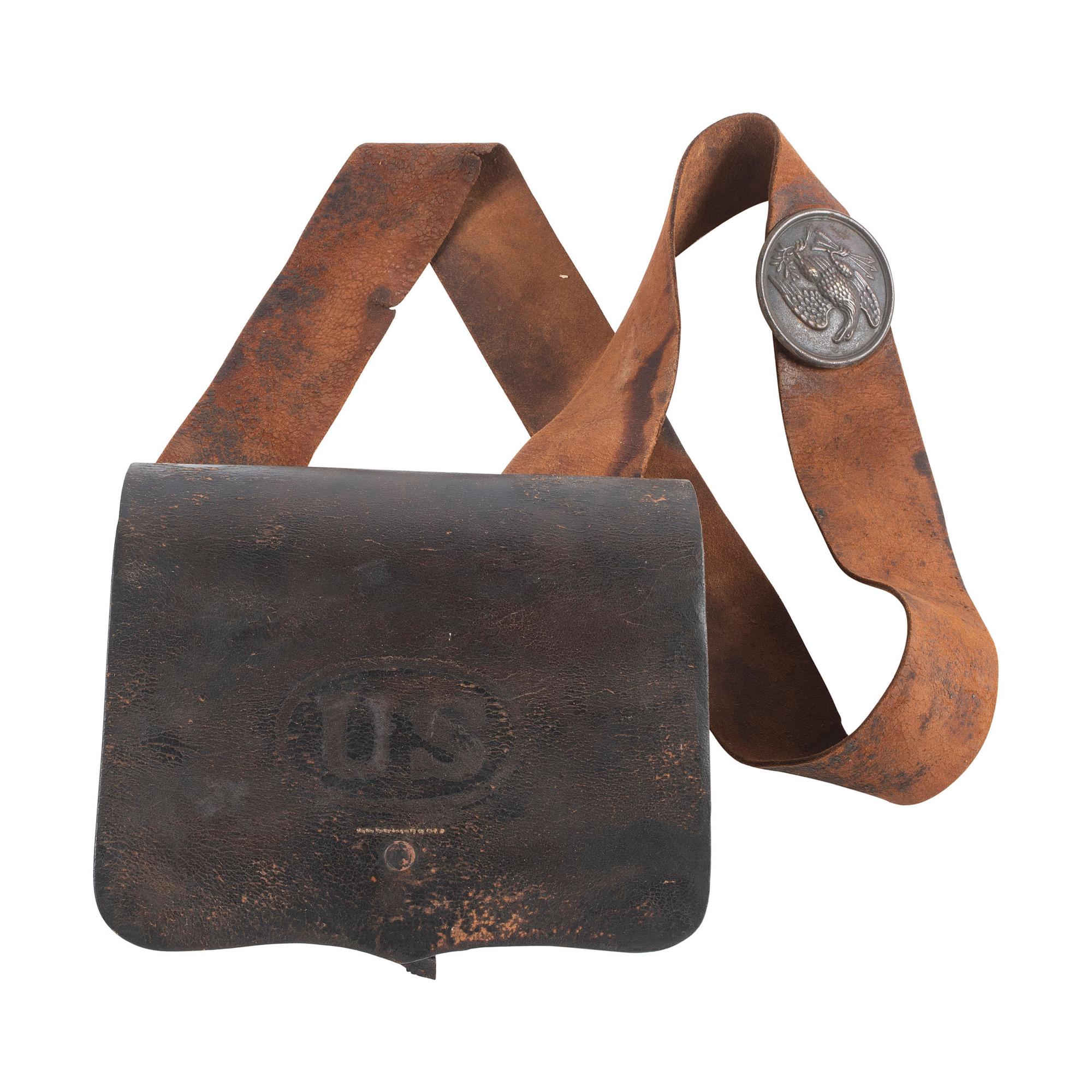 U.S. July of 1864 Pattern .58 Caliber Cartridge Box with Sling & Breast Plate