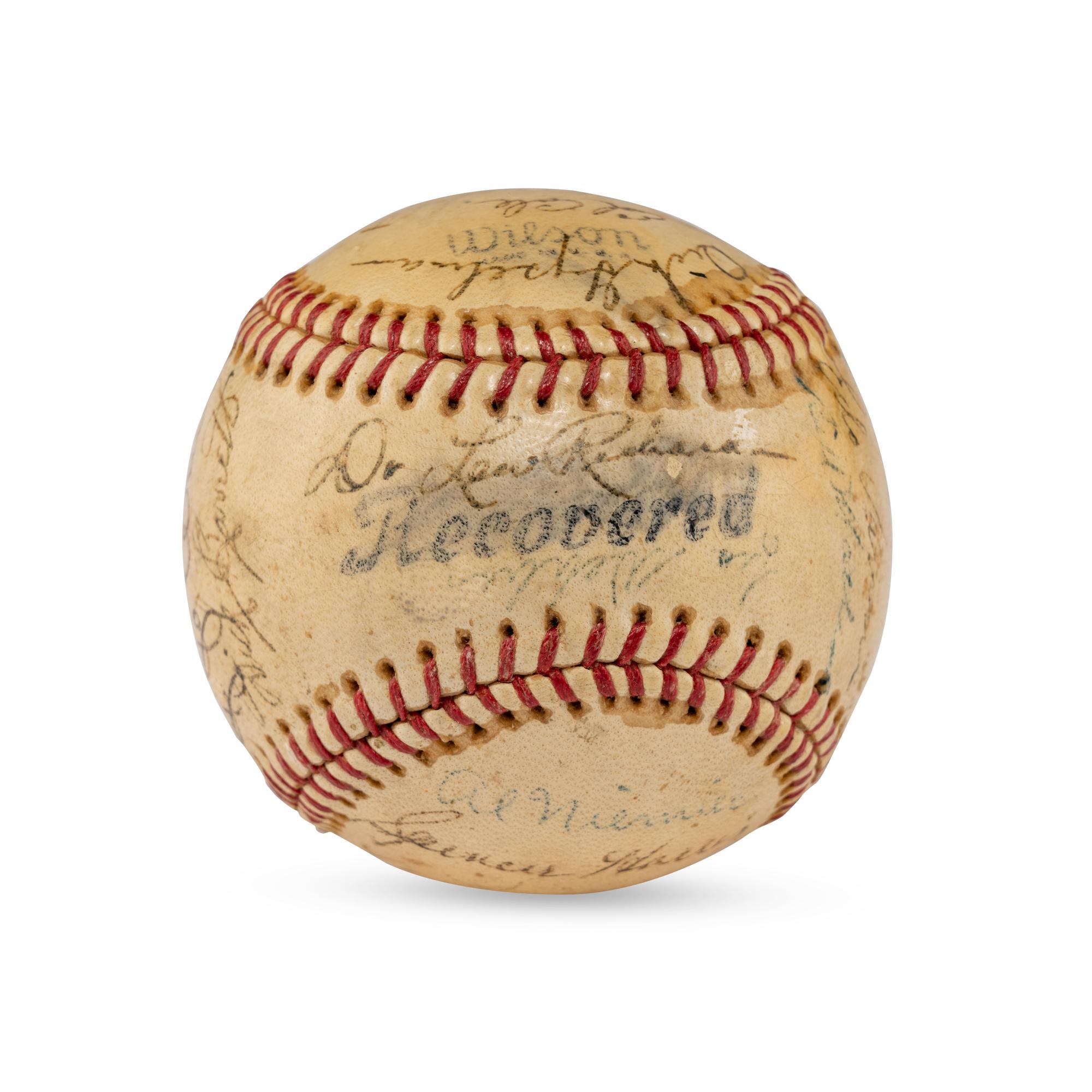 A 1941 Seattle Rainers Team Signed Autograph Baseball
