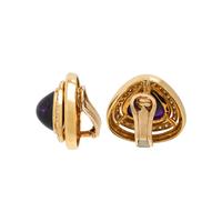 AMETHYST AND DIAMOND EARRINGS