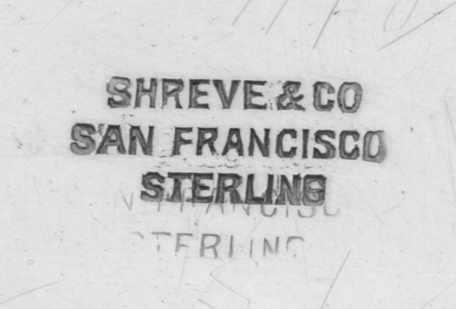 An American Silver Serving Platter, Shreve & Co., San Francisco, CA, the border worked with floral and foliate motifs on a pierce decor