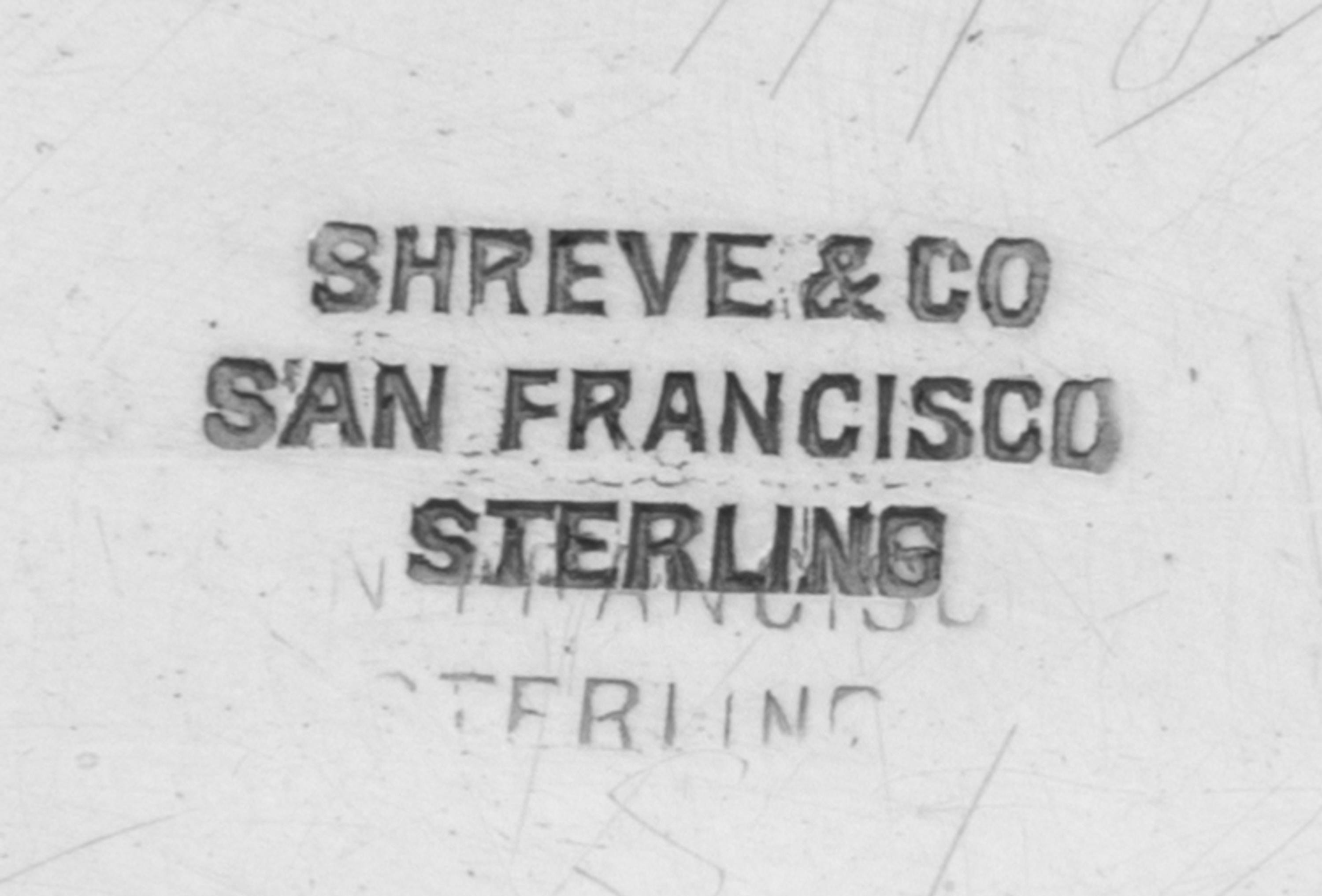 An American Silver Serving Platter, Shreve & Co., San Francisco, CA, the border worked with floral and foliate motifs on a pierce decor