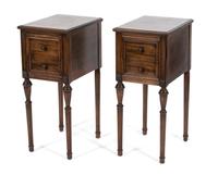 A Pair of Victorian Style Mahogany Lamp Tables — 20TH CENTURY