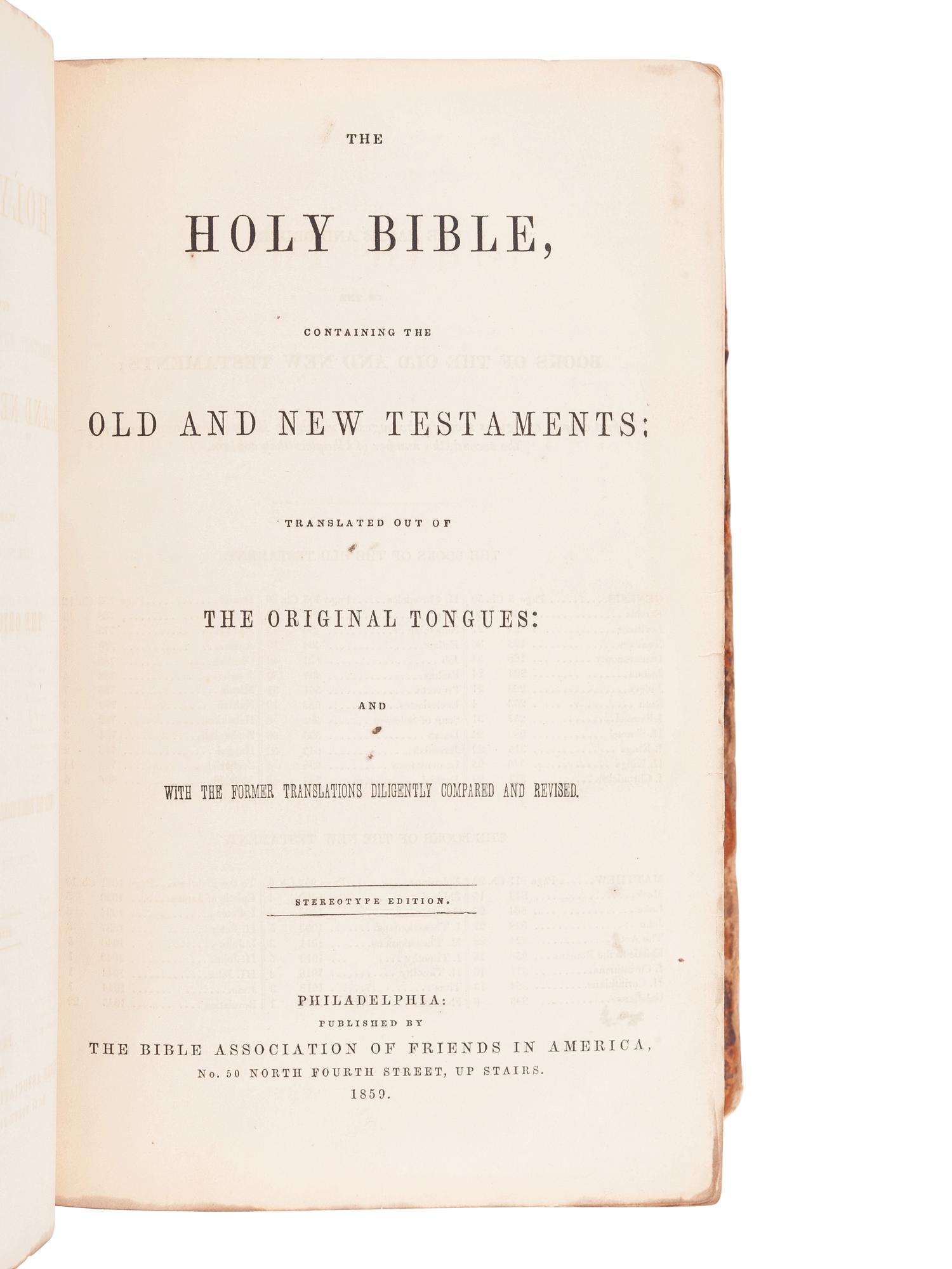[BIBLES - AMERICAN]. A group of 7 works, comprising: