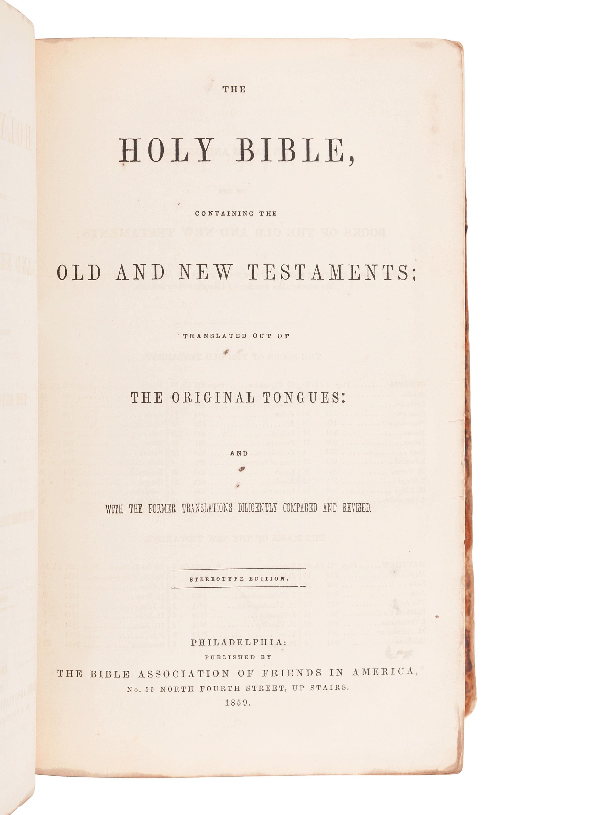 [BIBLES - AMERICAN]. A group of 7 works, comprising: