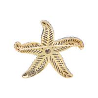 BICOLOR GOLD, SAPPHIRE AND DIAMOND STARFISH BROOCH
