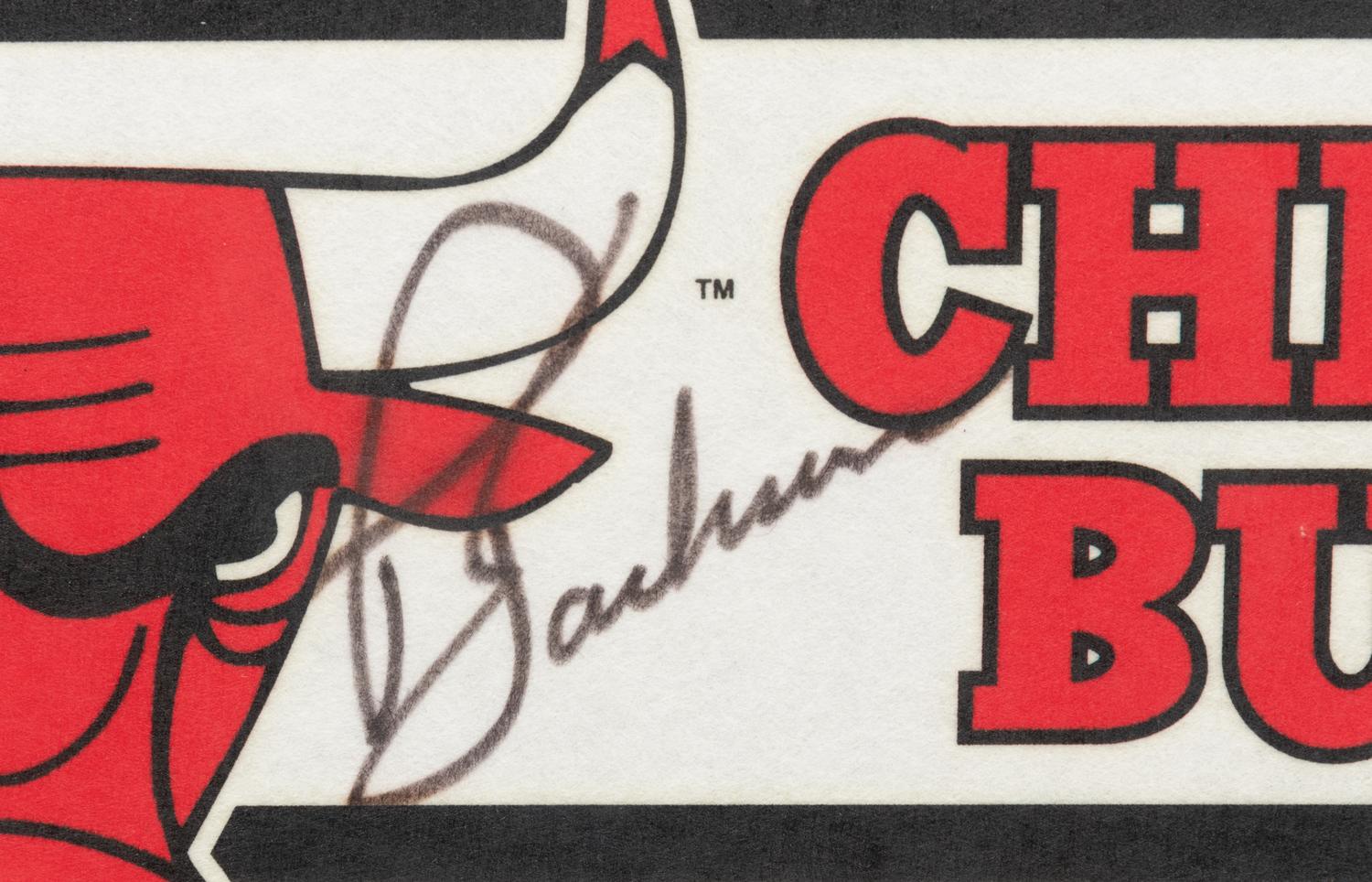 A Phil Jackson Signed Chicago Bulls Pennant,