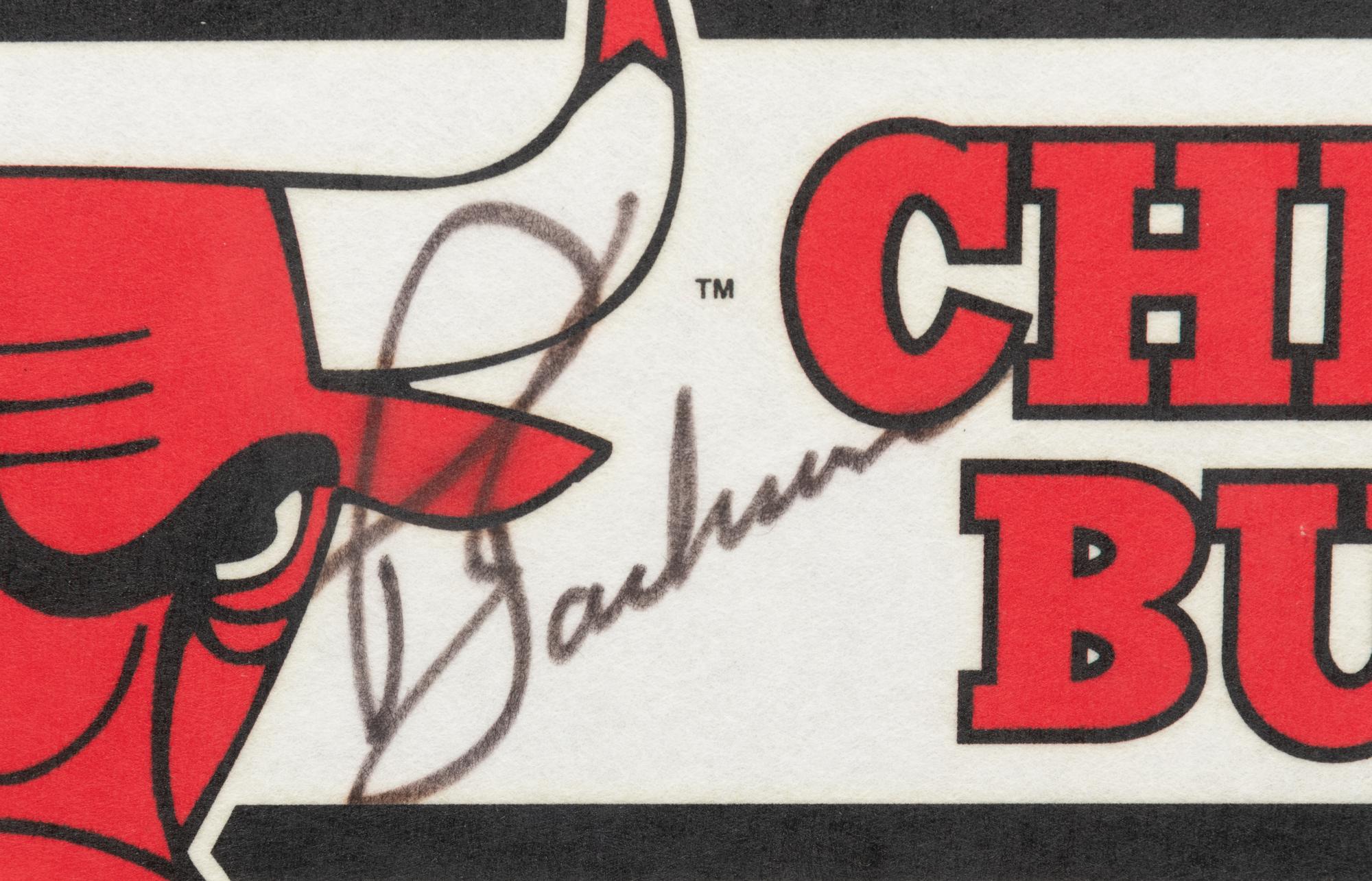 A Phil Jackson Signed Chicago Bulls Pennant,