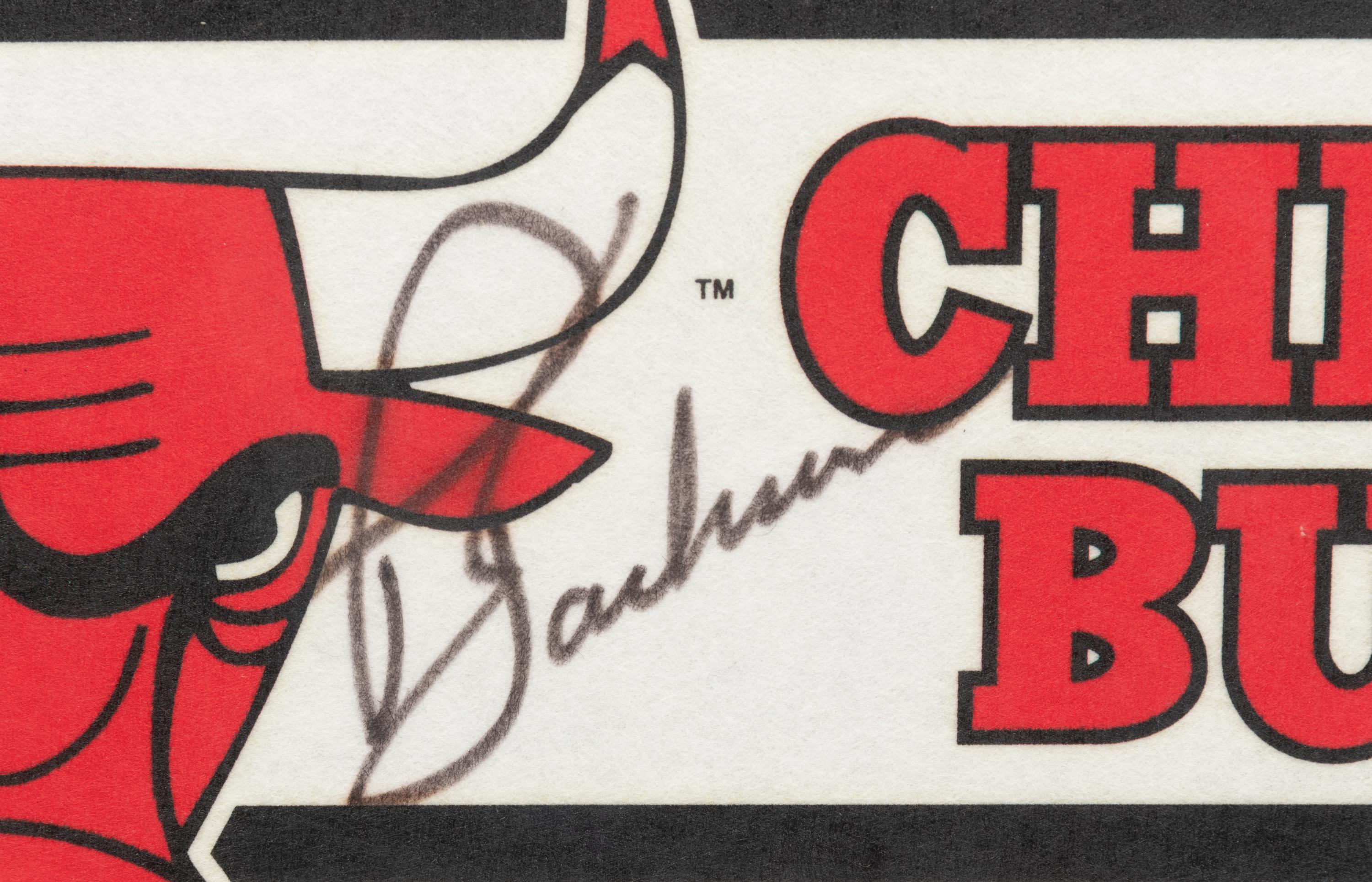 A Phil Jackson Signed Chicago Bulls Pennant,