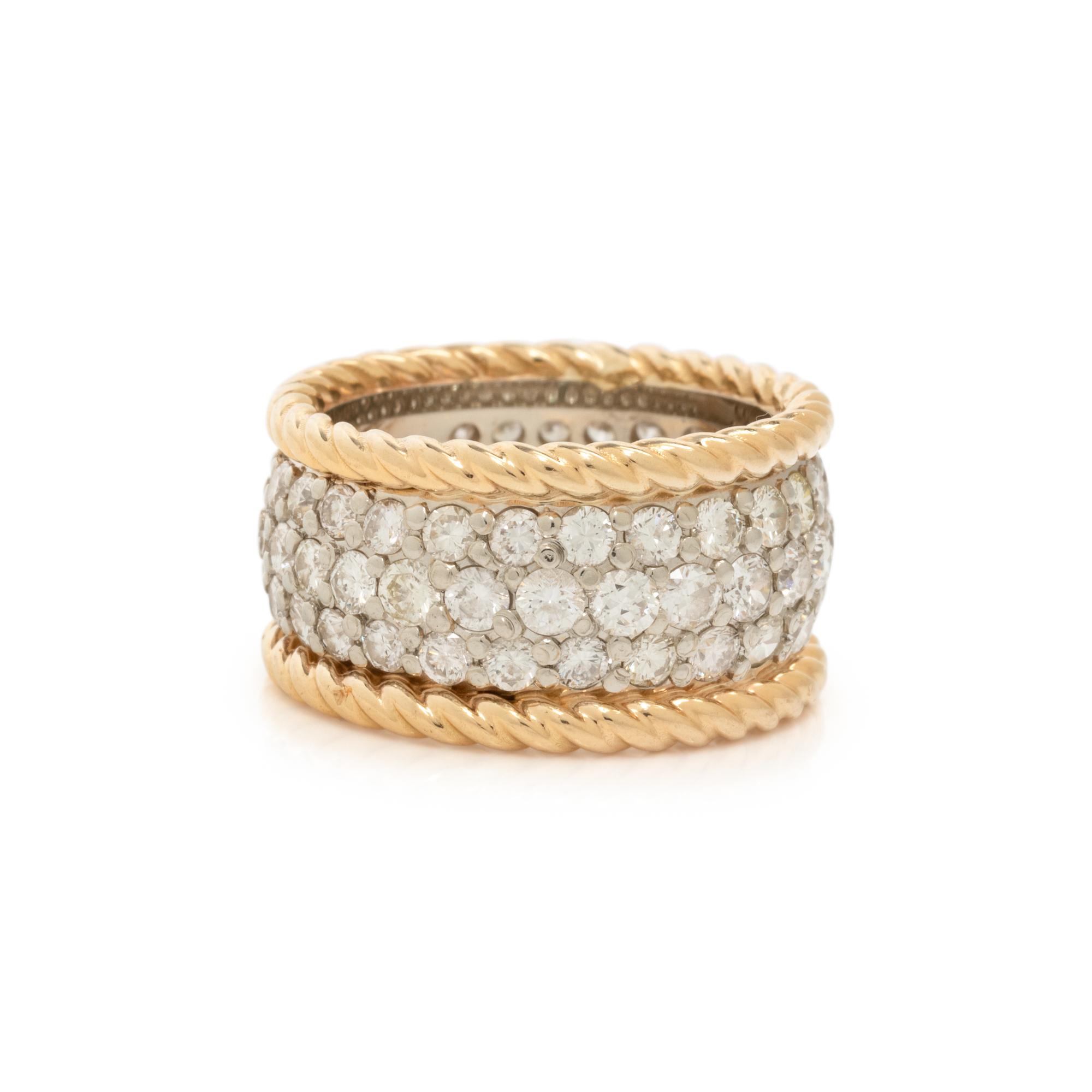 BICOLOR GOLD AND DIAMOND BAND