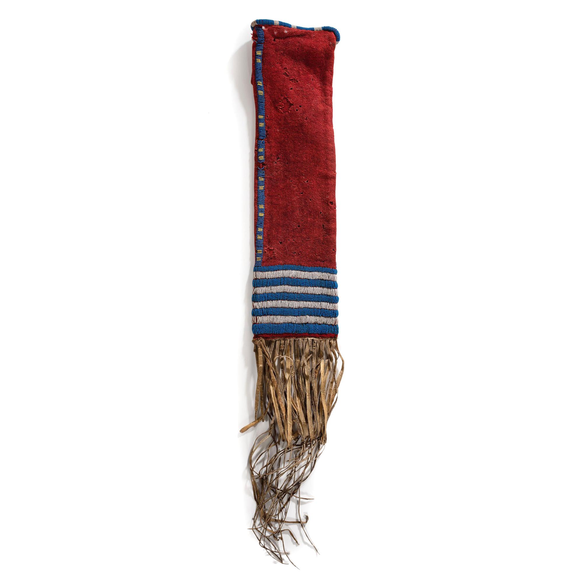 Sioux Beaded Trade Wool Tobacco Bag