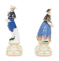 A Group of Six Meissen Porcelain Figures, including Woman with Golden Ball by Walter Schott