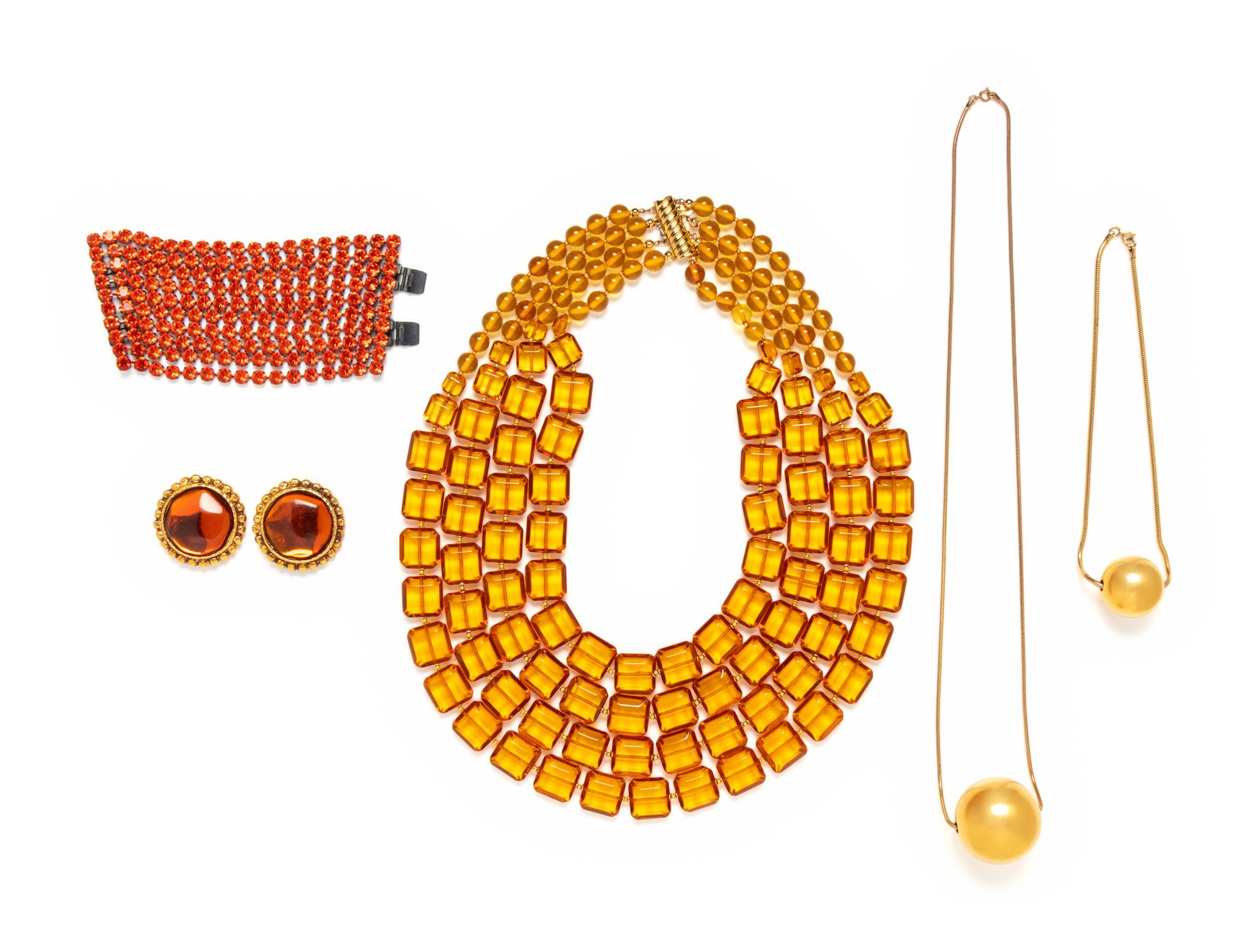 Collection of Designer Costume Jewelry by Ikram, Ungaro, and Valentino