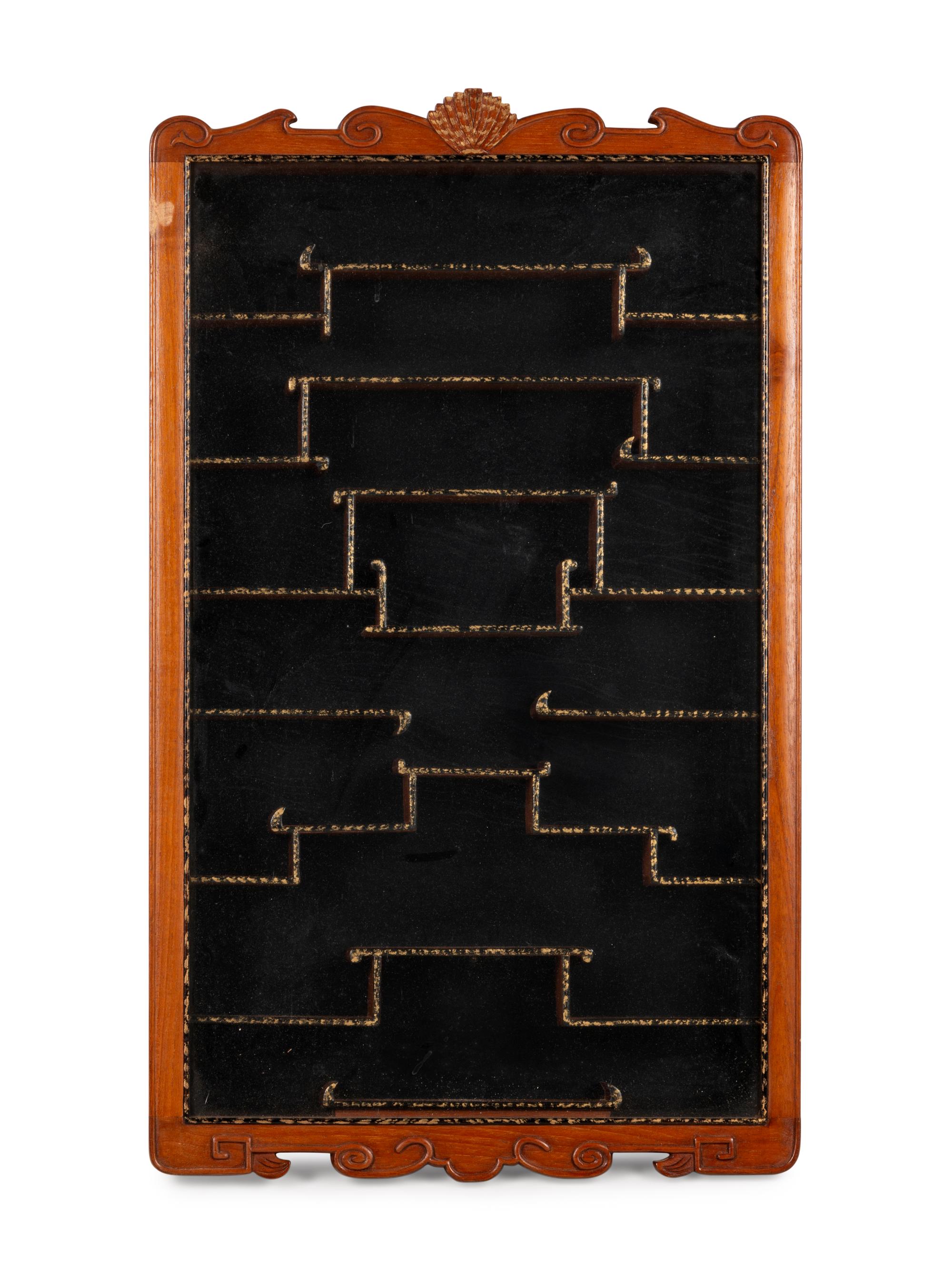 Two Chinese Hardwood Hanging Vitrines