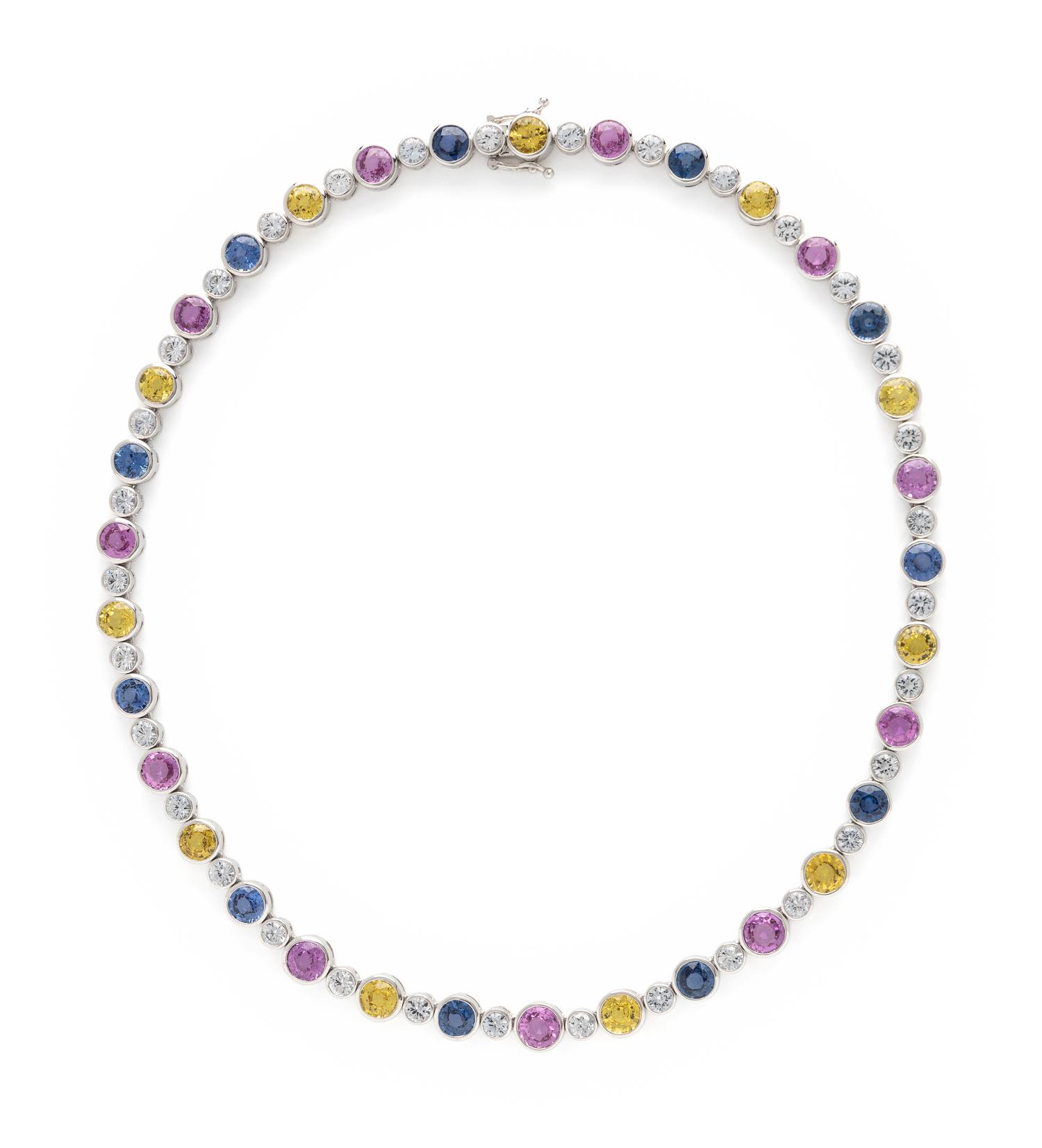 MULTICOLOR SAPPHIRE NECKLACE