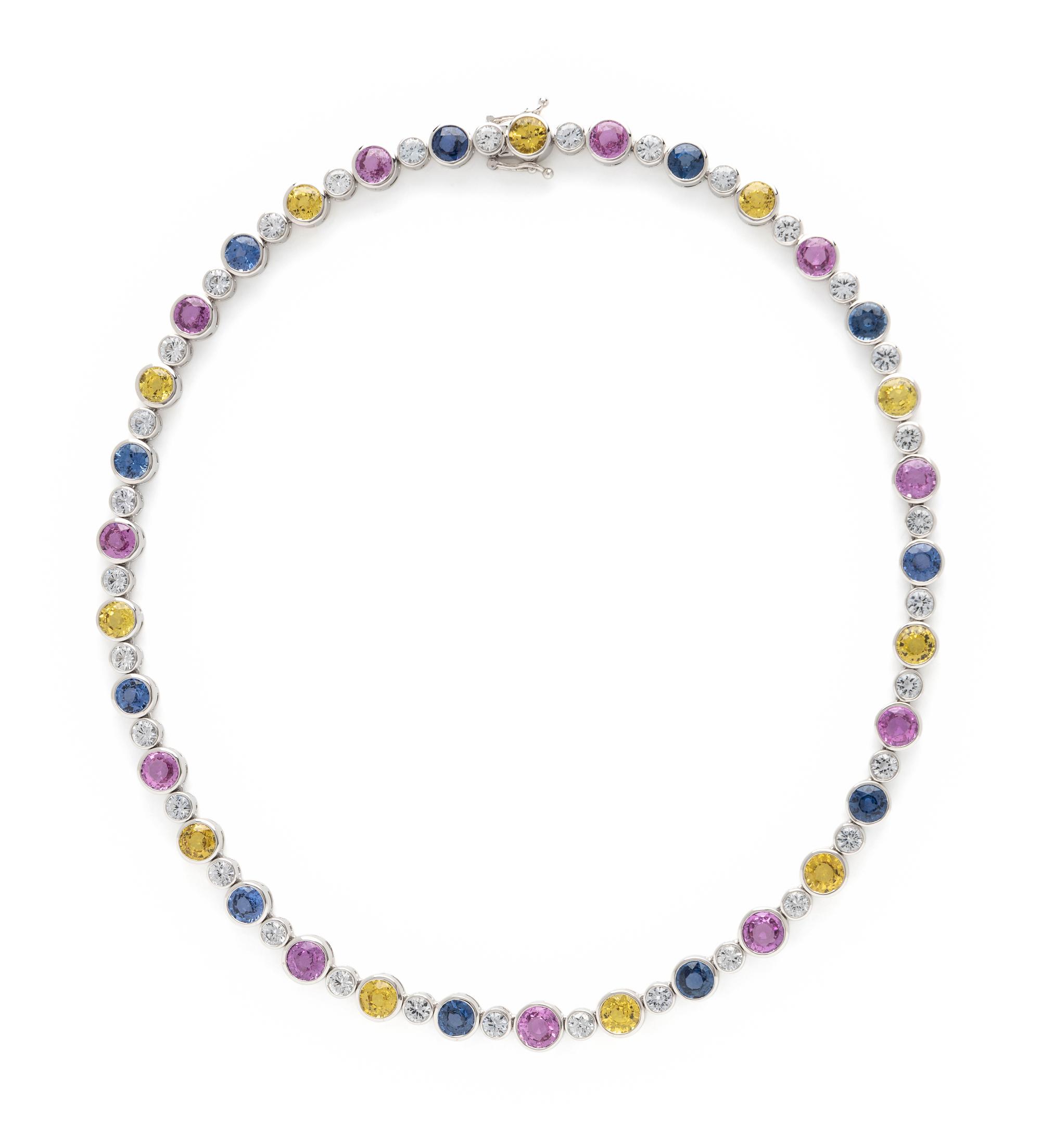 MULTICOLOR SAPPHIRE NECKLACE